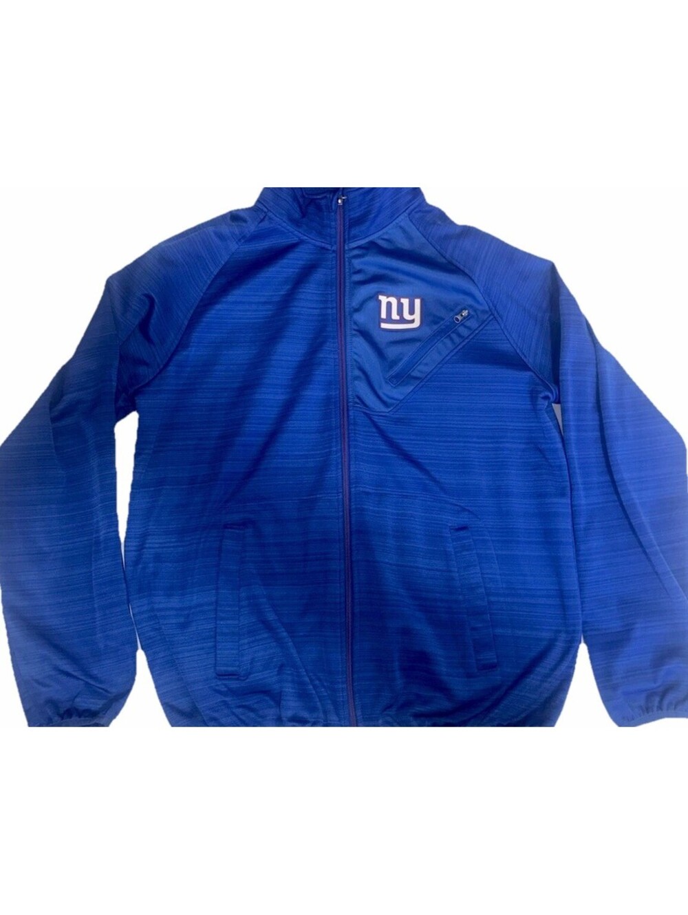 New York Giants NFL Premium Full Zip Embroidered Track Jacket Mens L Blue